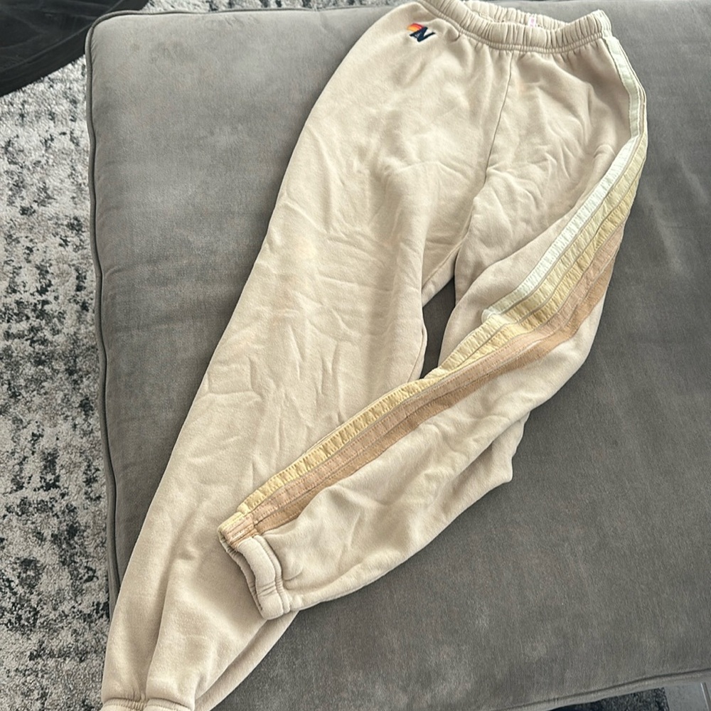 Aviator nation beige sweatpants